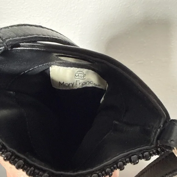 Mary Frances Take A Sip Pink Cocktail Phone Pouch Crossbody Beaded Leather Purse - Picture 6 of 6